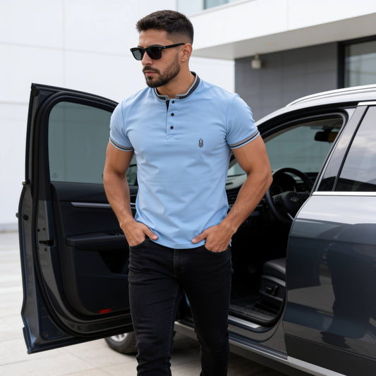 Polo Caballero Slim  Cuello MAo